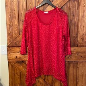 Indigo Soul Women’s Red Blouse Size 2X